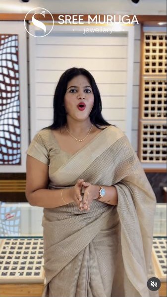 Frame from Arjun’s Sree Muruga Jewellery festive Reel